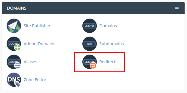 cPanel > Domains > Redirects
